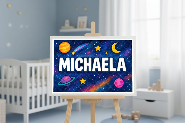 "Michaela" Amongst the Stars Personalized Space Artwork