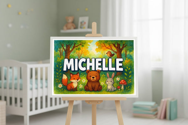 Michelle’s Personalized Forest Friends Art