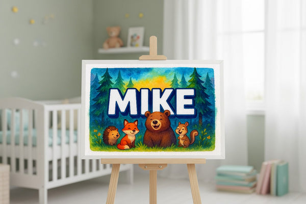 Mike’s Personalized Forest Friends Art