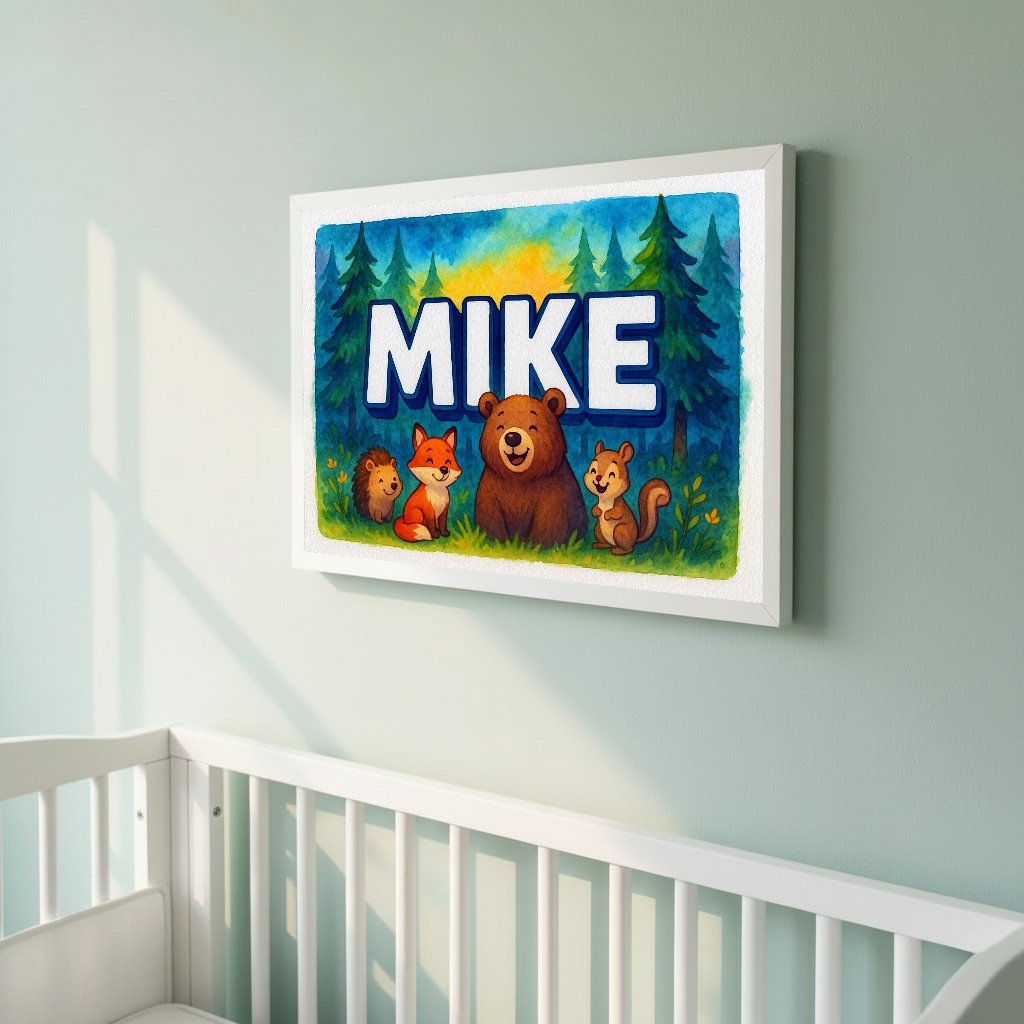 Personalized name art for Mike