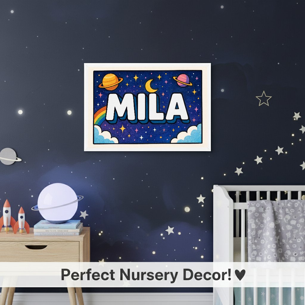 Personalized name art for Mila