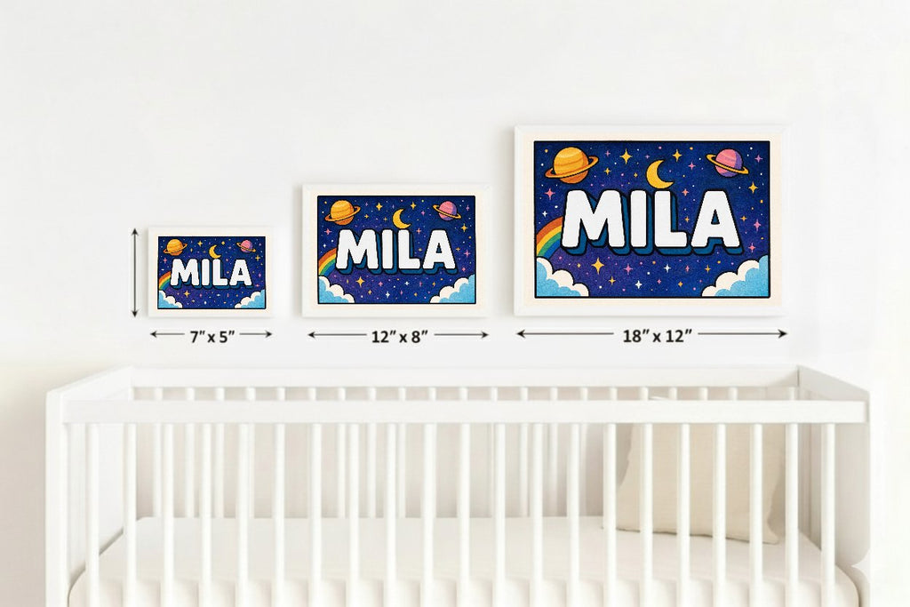 Personalized name art for Mila
