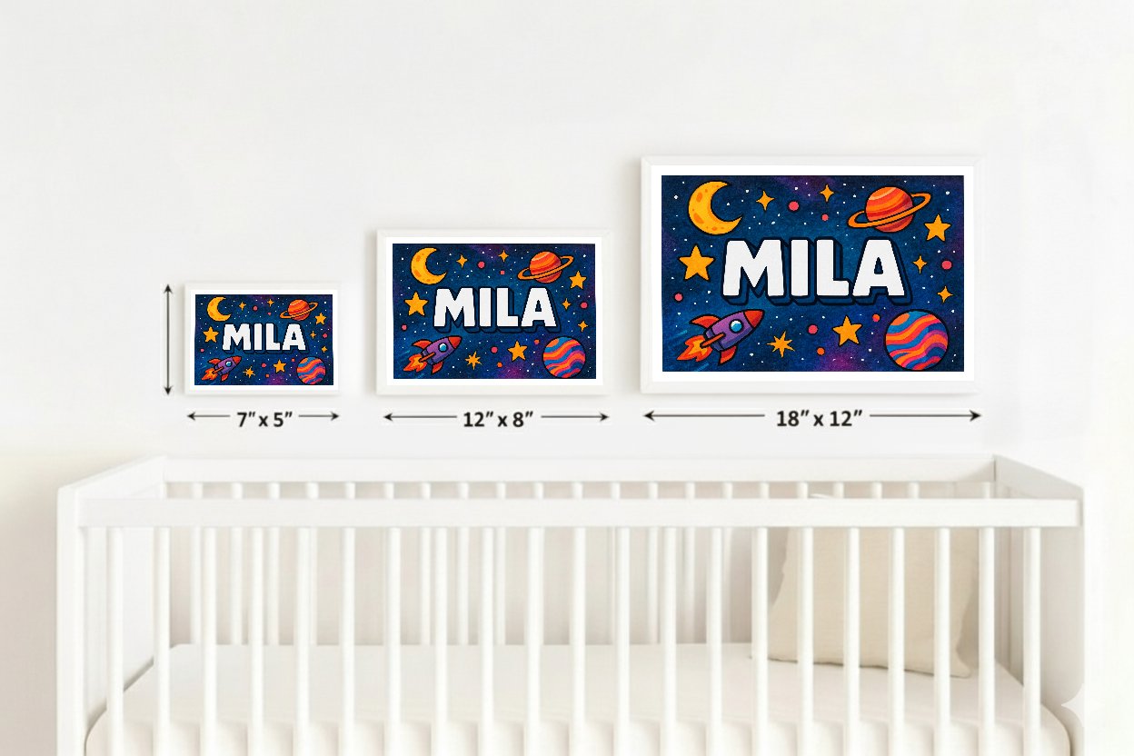 Personalized name art for Mila