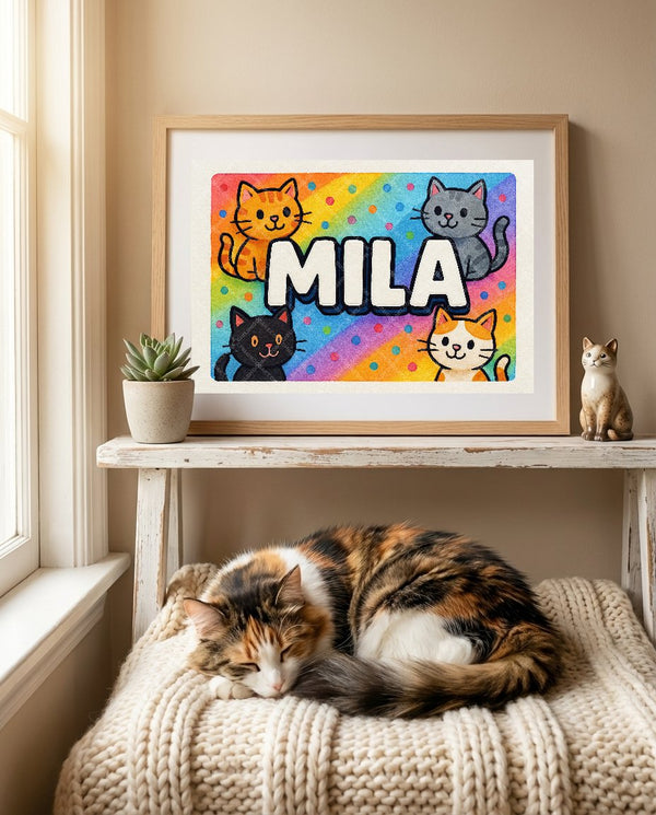 Mila Colorful Cats Art