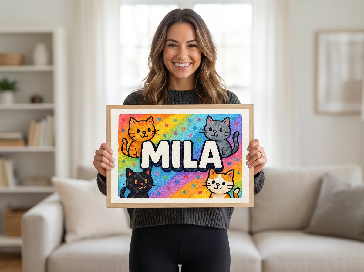 Personalized name art for Mila