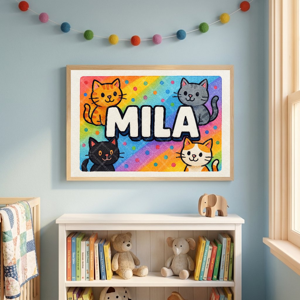 Personalized name art for Mila