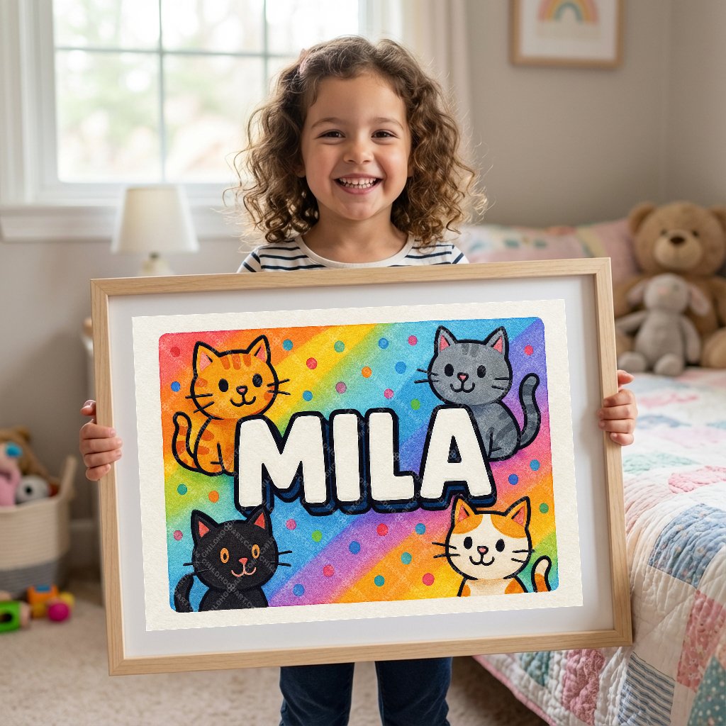 Personalized name art for Mila