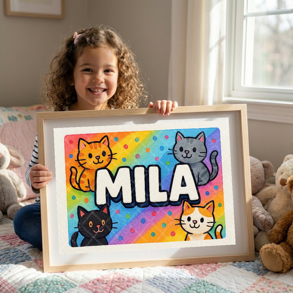 Personalized name art for Mila
