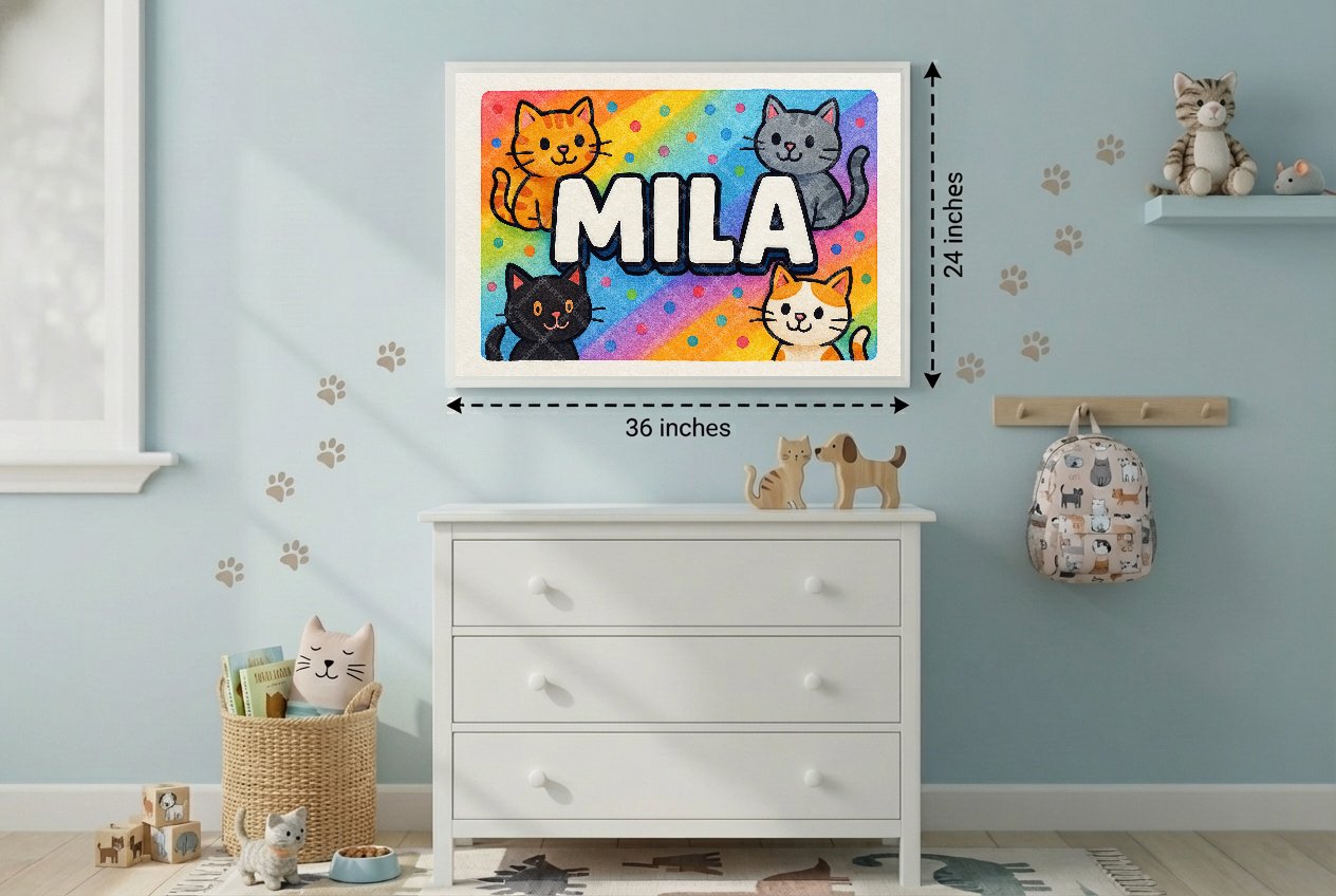 Personalized name art for Mila