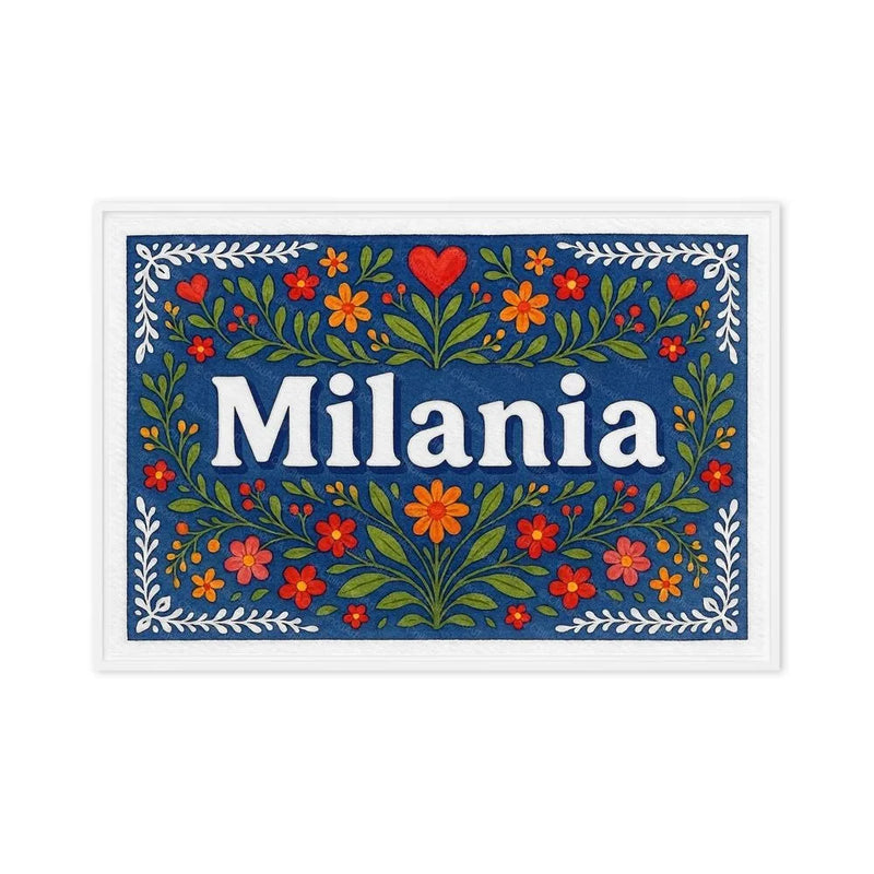 Nia Name Art - Floral Farmhouse personalized wall print for kids