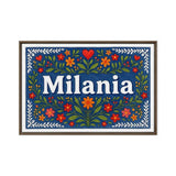 Nia Name Art - Floral Farmhouse personalized wall print for kids