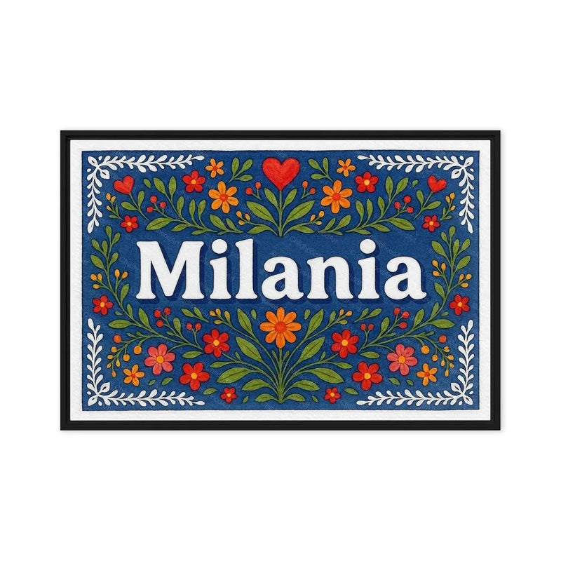 Nia Name Art - Floral Farmhouse personalized wall print for kids