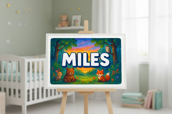 Miles’ Personalized Forest Friends Art
