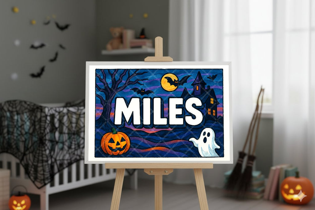 Personalized name art for Miles