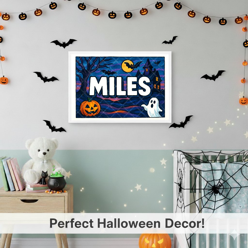 Personalized name art for Miles