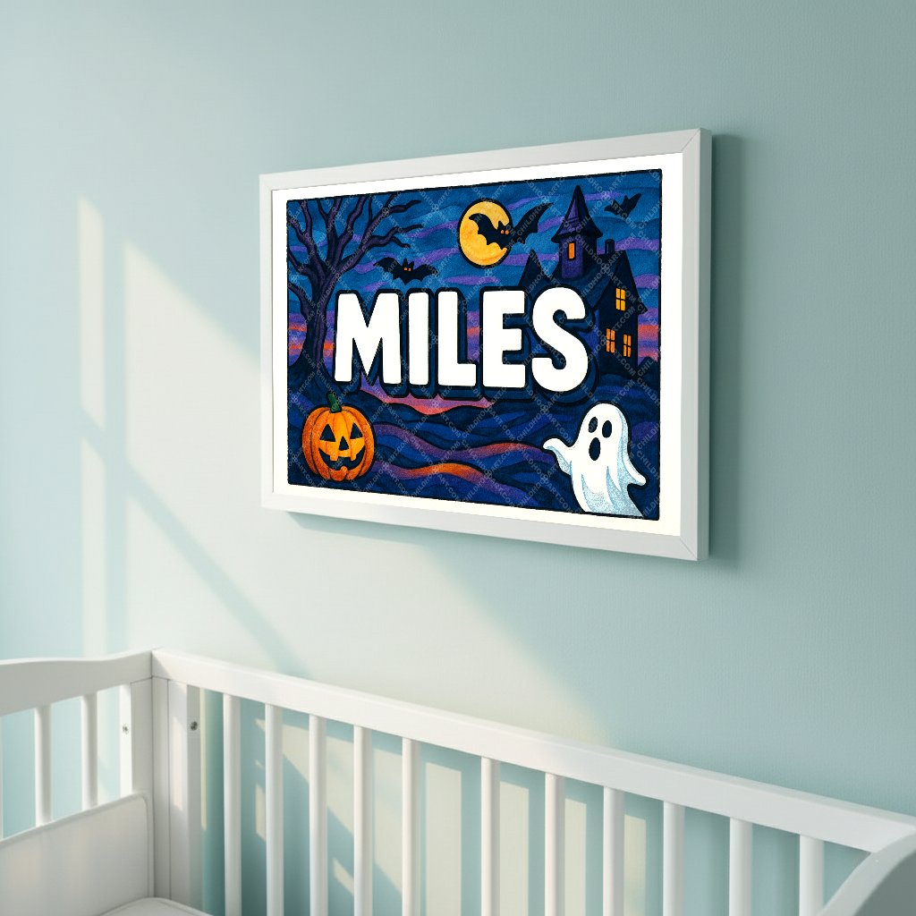 Personalized name art for Miles