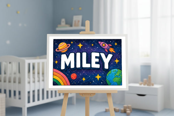"Miley" Amongst the Stars Personalized Space Artwork