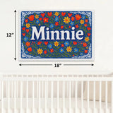 Calm personalized name art for Minnie
