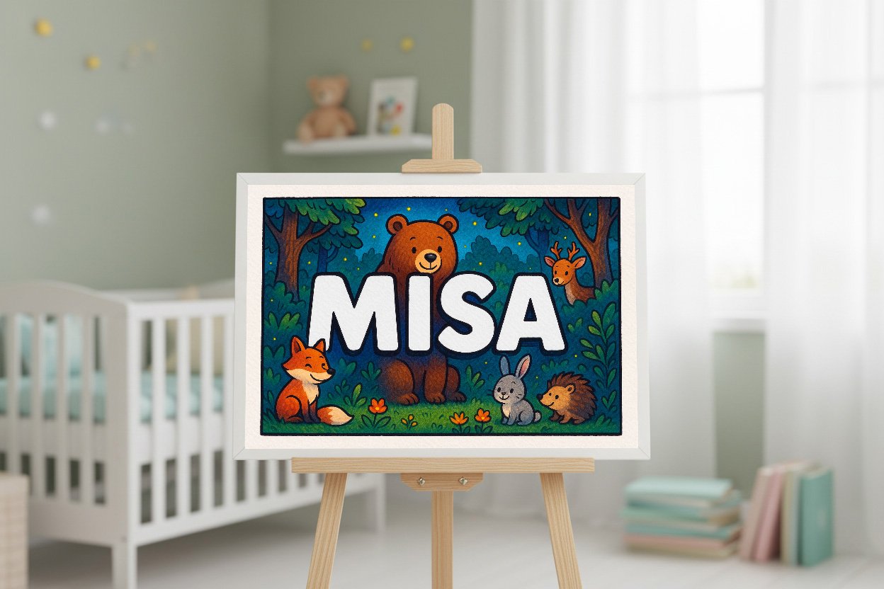 Personalized name art for Misa
