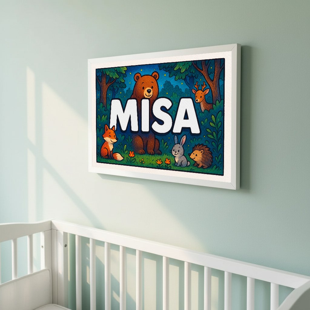 Personalized name art for Misa
