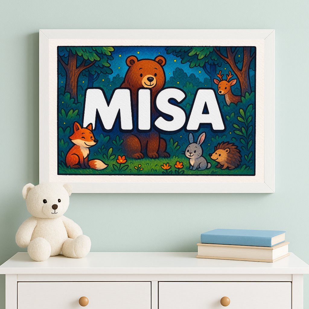 Personalized name art for Misa