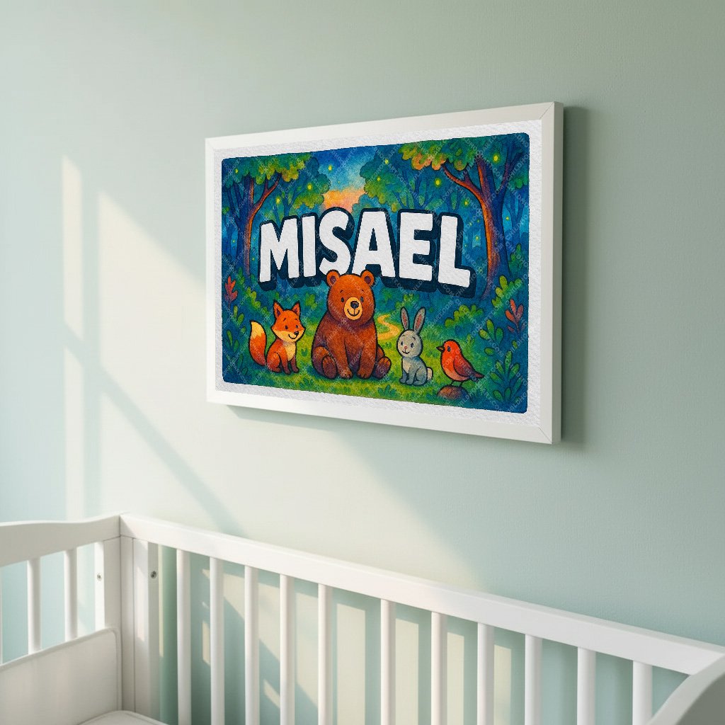 Personalized name art for Misael