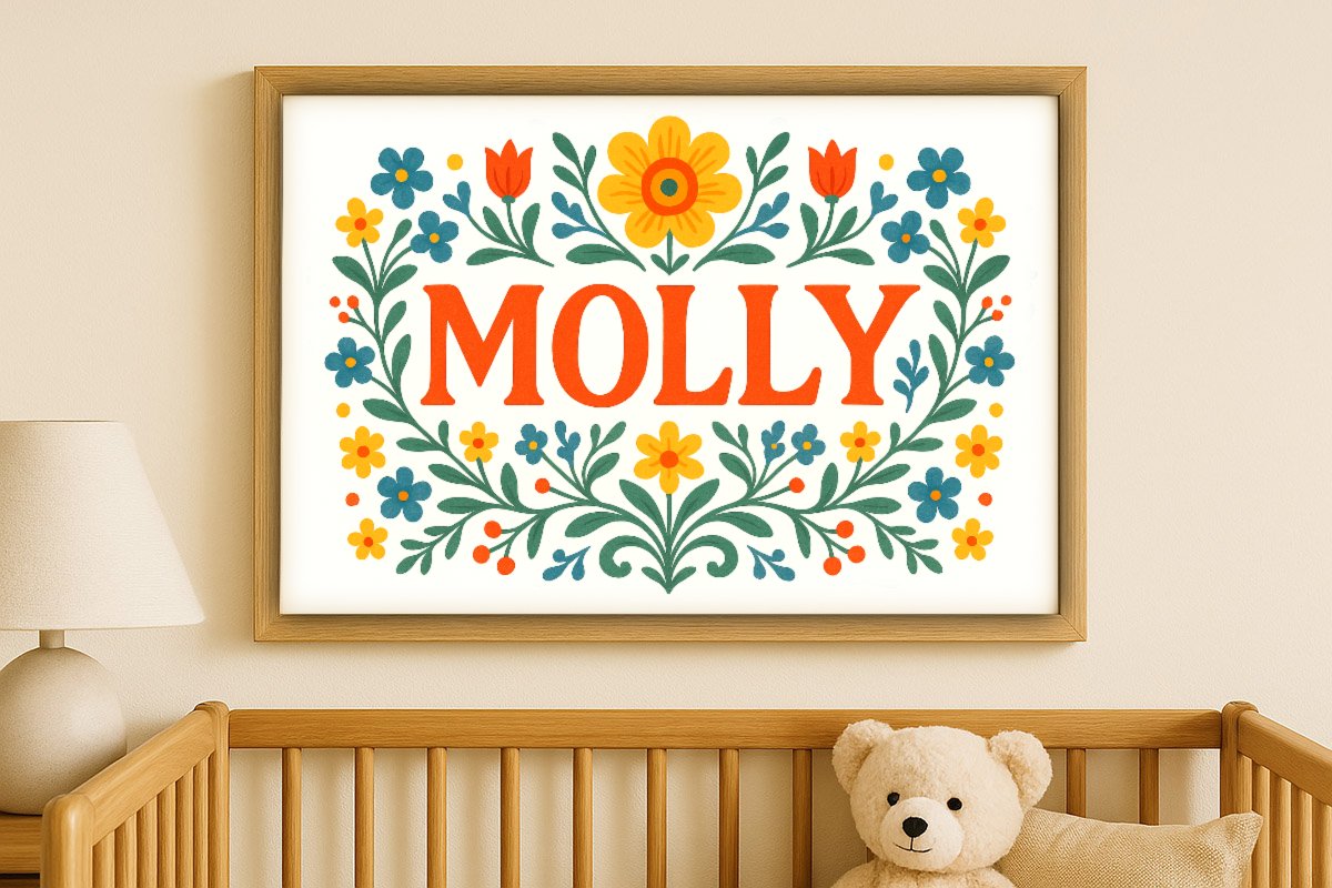 Molly Personalized Art - Simple Floral 04