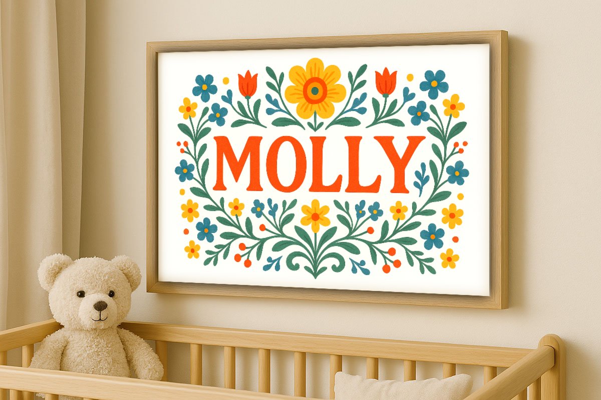Molly Personalized Art - Simple Floral 04