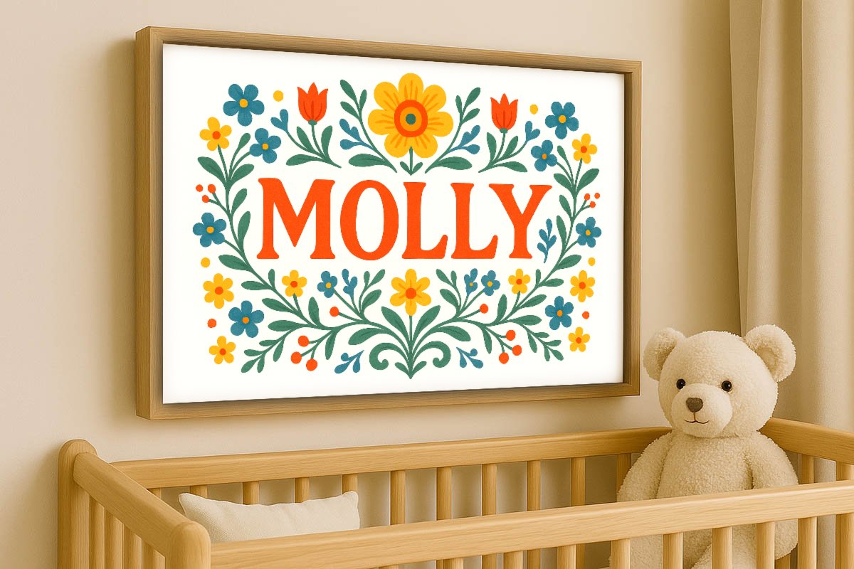 Molly Personalized Art - Simple Floral 04