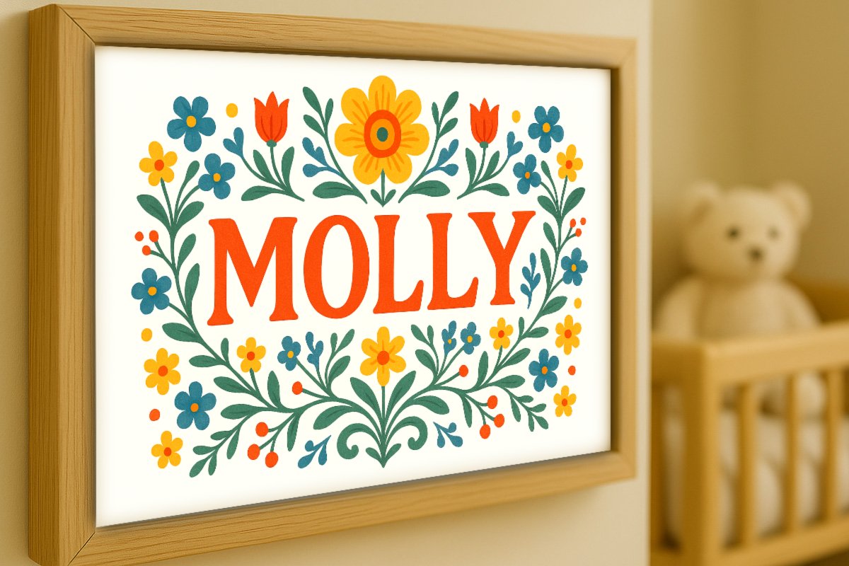 Molly Personalized Art - Simple Floral 04