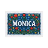 Monica Name Art - Floral Farmhouse personalized wall print for kids