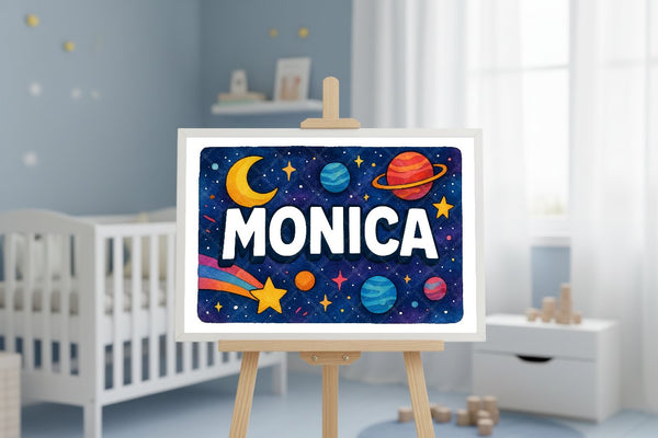 "Monica" Amongst the Stars Personalized Space Artwork