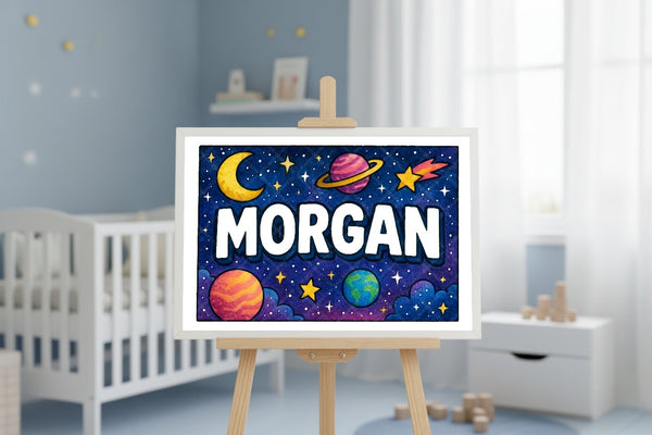 "Morgan" Amongst the Stars Personalized Space Artwork