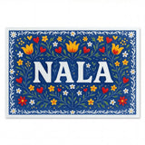 Nala Name Art - Floral Farmhouse personalized wall print for kids