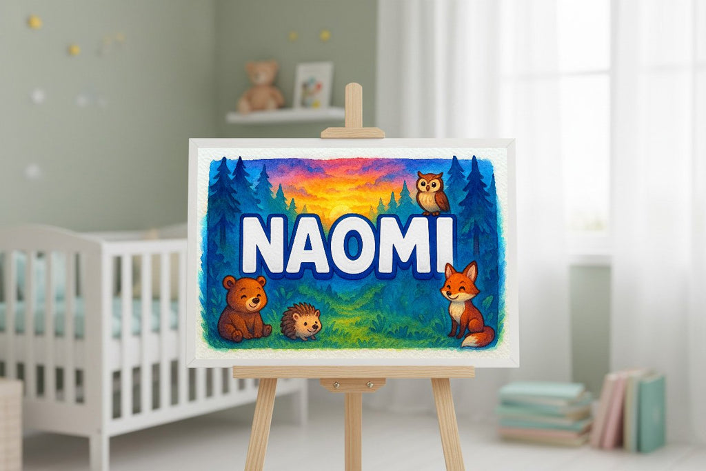 Personalized name art for Naom