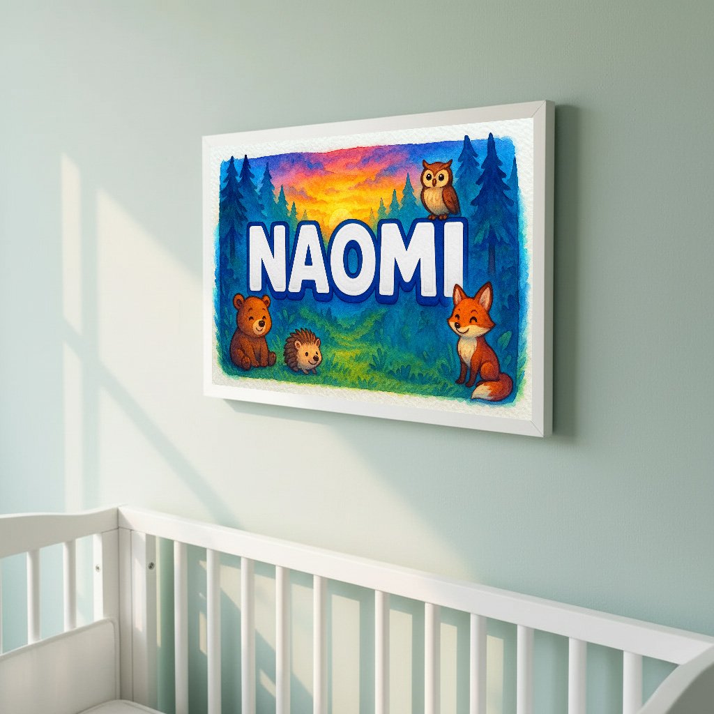 Personalized name art for Naom