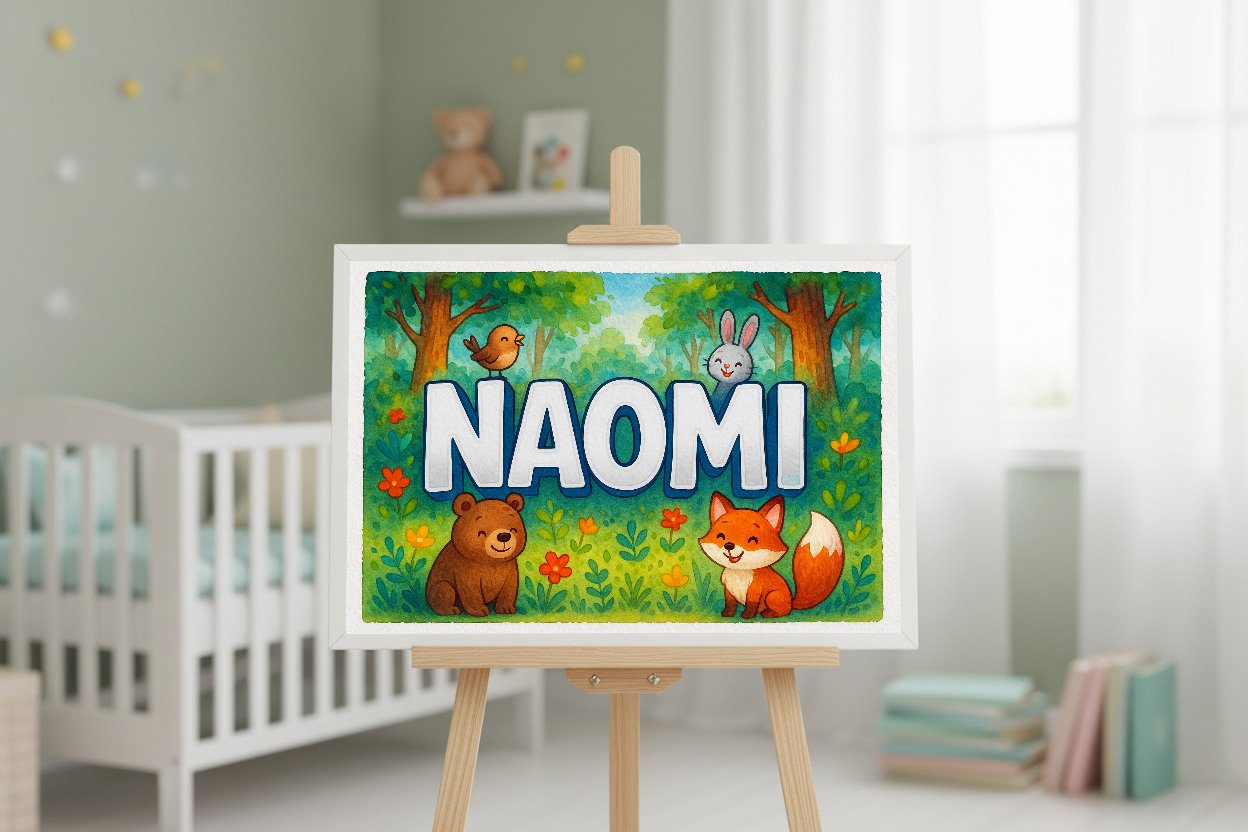 Personalized name art for Naomi