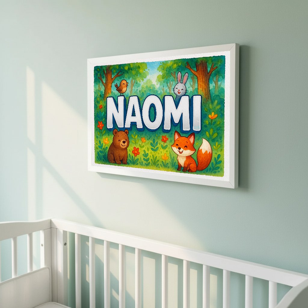Personalized name art for Naomi