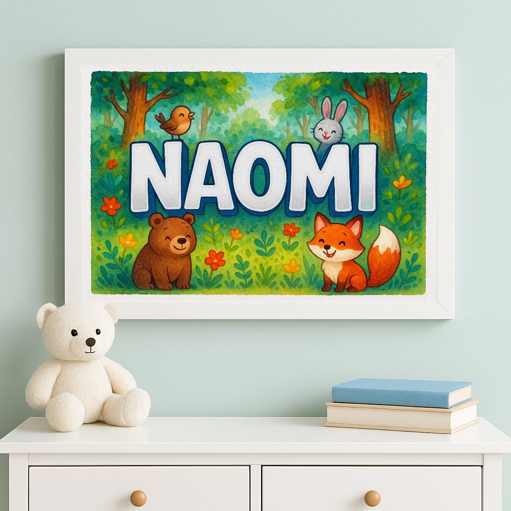 Personalized name art for Naomi
