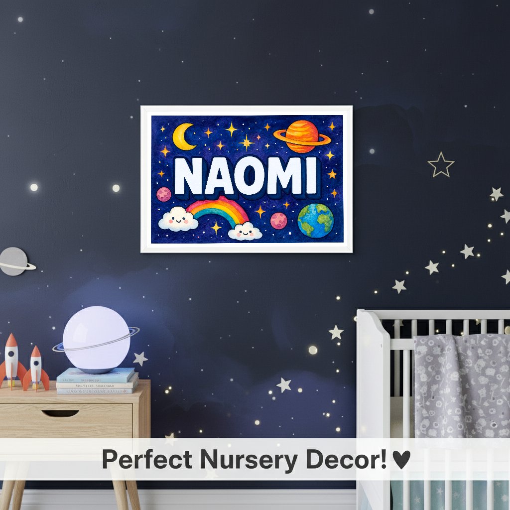 Personalized name art for Naomi