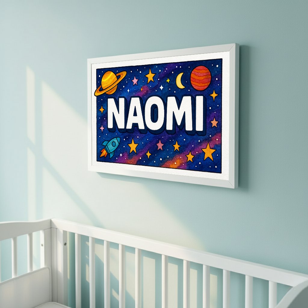 Personalized name art for Naomi