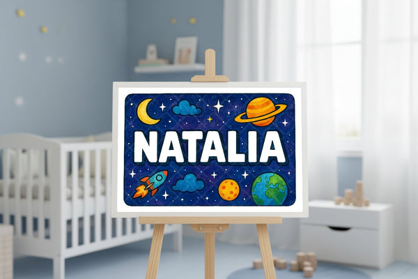 "Natalia" Amongst the Stars Personalized Space Artwork