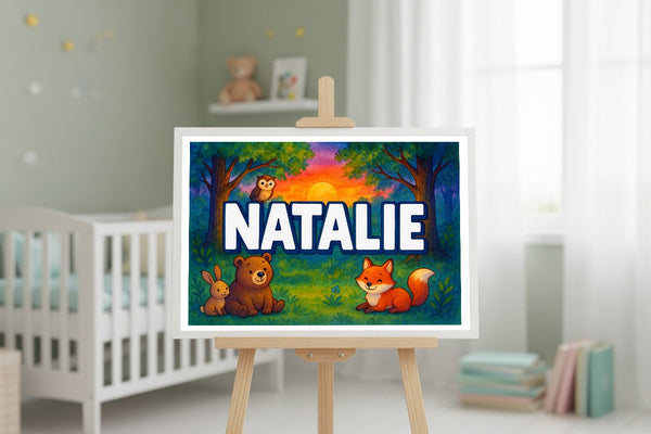Natalie’s Personalized Forest Friends Art