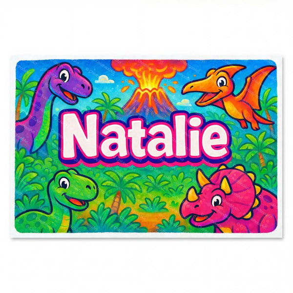 Natalie Personalized Dinosaur Art