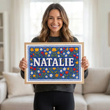Calm personalized name art for Natalie