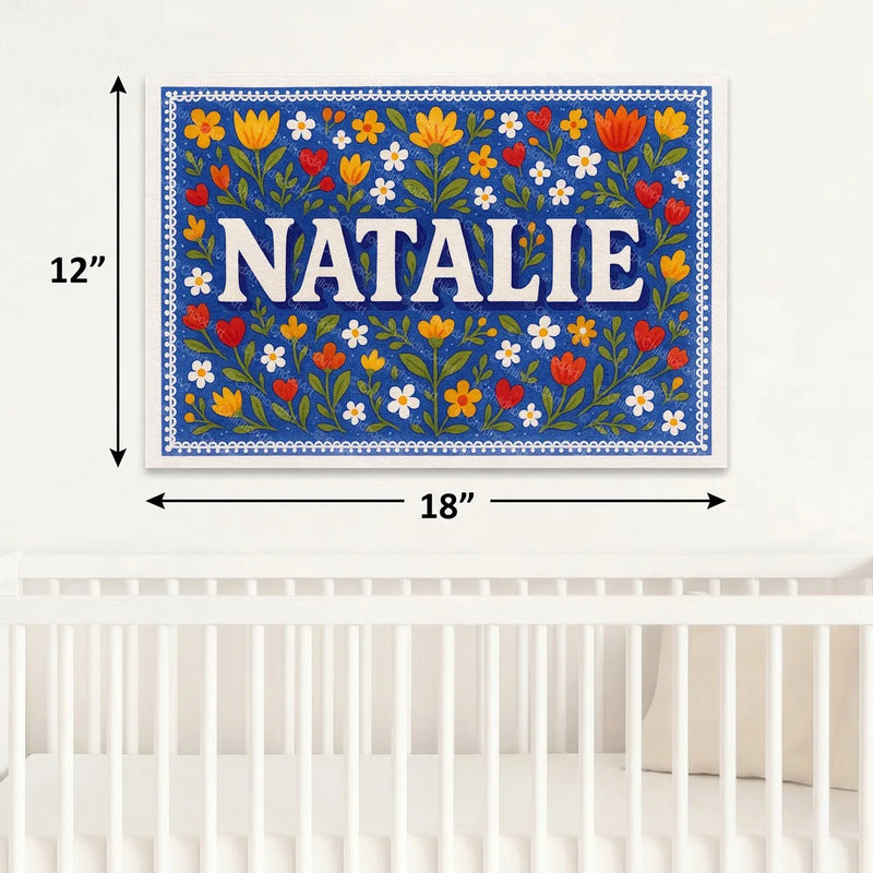 Calm personalized name art for Natalie