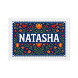 Natasha Name Art - Floral Farmhouse personalized wall print for kids