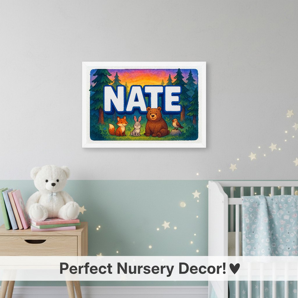 Personalized name art for Nate
