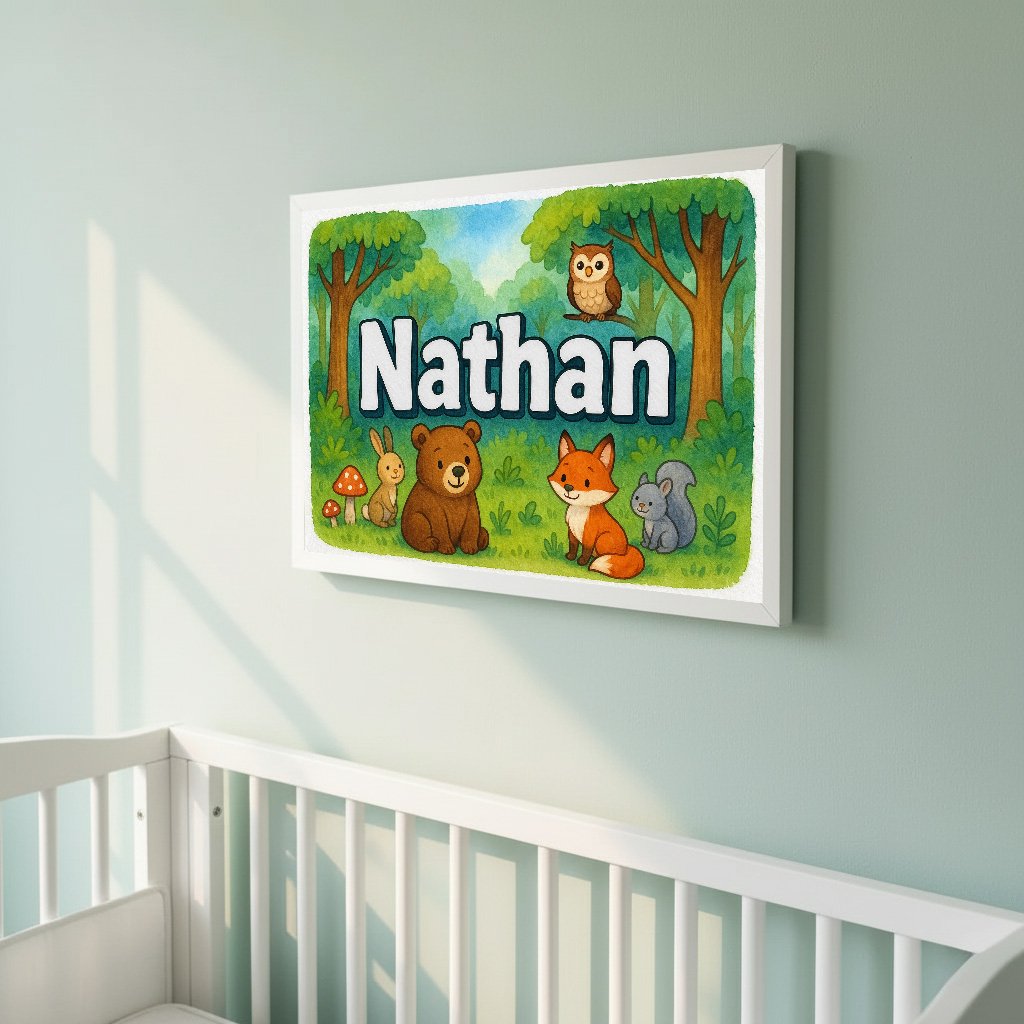 Personalized name art for Nathan