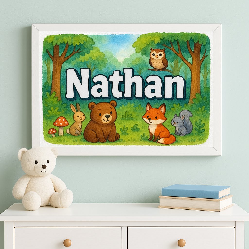Personalized name art for Nathan